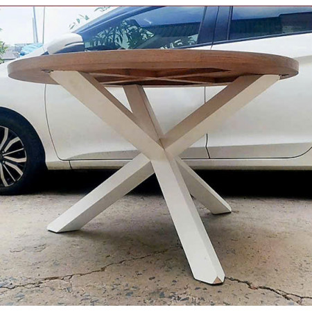 Kenay Home : Bàn Ăn Tròn 1m2 - Vàng Gỗ